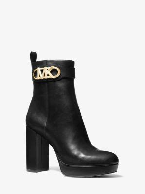 bottes haute michael kors|Michael Kors leather platform boots.